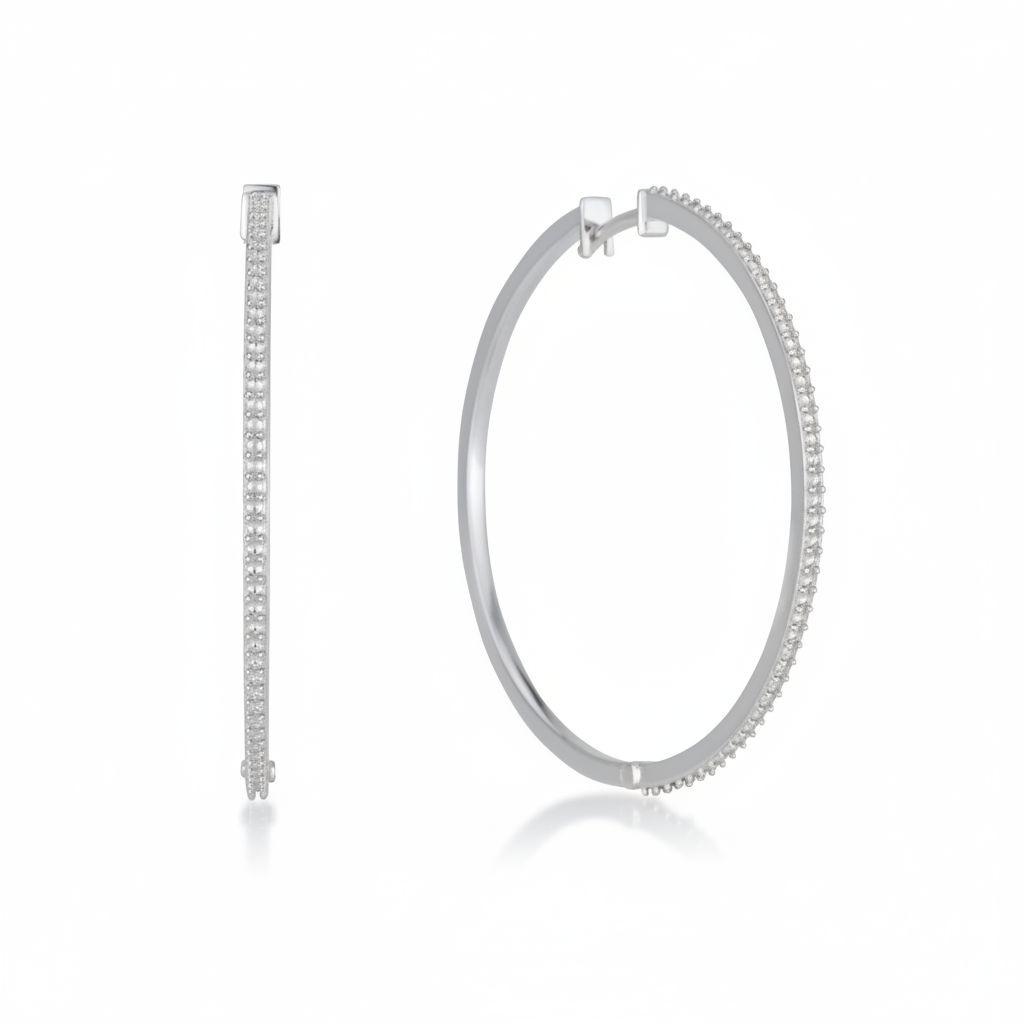 עגיל חישוק לשיבוץ - טקסס גדול