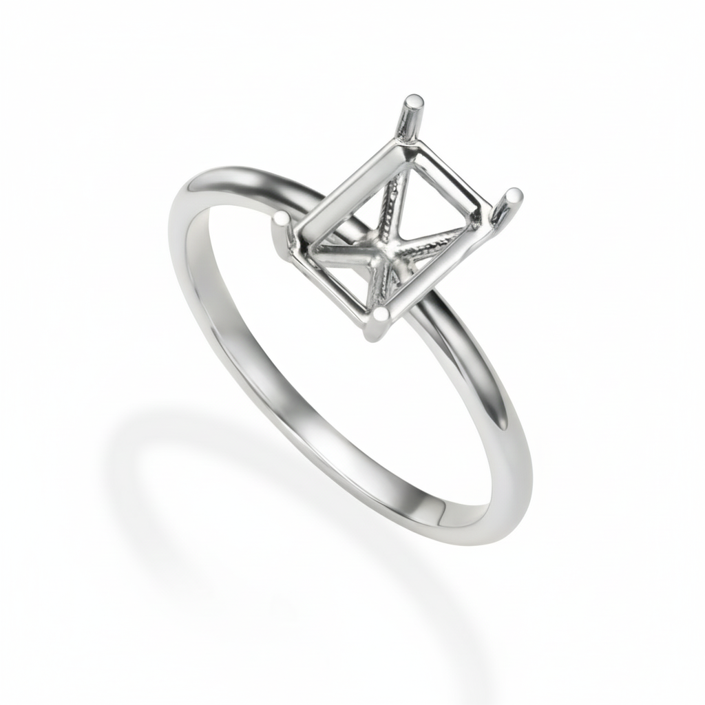 טבעת לשיבוץ אמרלד