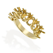 טבעת לשיבוץ חצי אובל 4 שיניים