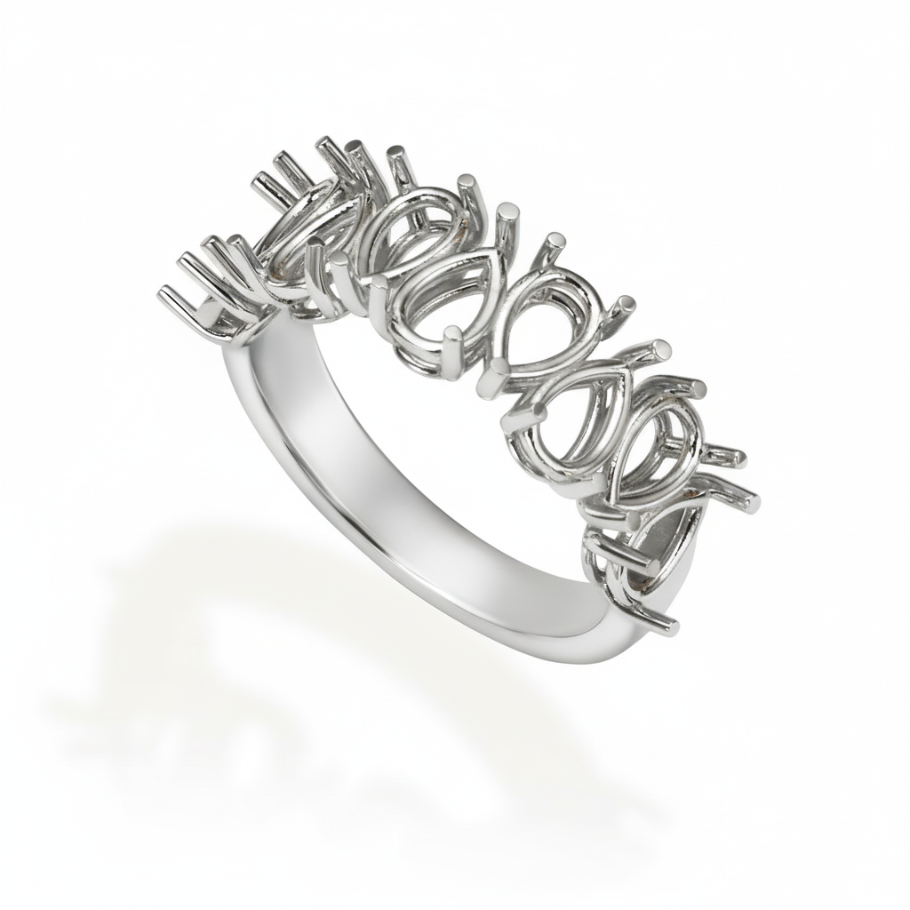 טבעת לשיבוץ חצי טיפות