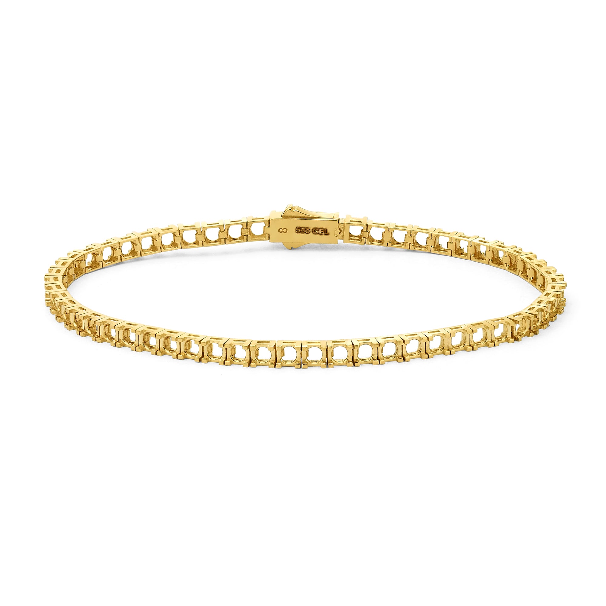 צמיד טניס לשיבוץ - שיניים מרובעות