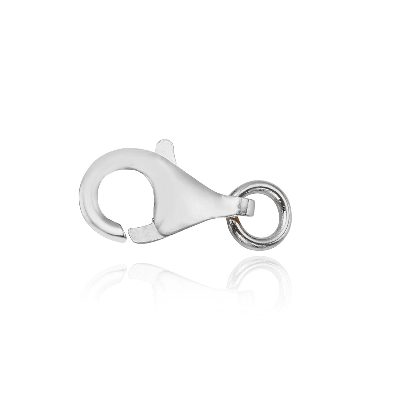 מנעול לובסטר מזהב לבן 14 קראט של ברכת זהב, סוגר קלאסי ועמיד לשרשראות וצמידים