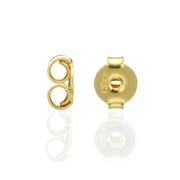 סוגר פרפר לחיצה מזהב צהוב 14 קראט גודל 2 של ברכת זהב, סגירה בטיחותית לעגילים