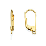 בסיס עגיל מנוף אחורי צר מזהב צהוב 14 קראט ברכת זהב