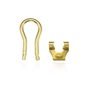 סוגר אומגה מזהב צהוב 14 קראט לעגילים של ברכת זהב, מנגנון סגירה יוקרתי ובטיחותי