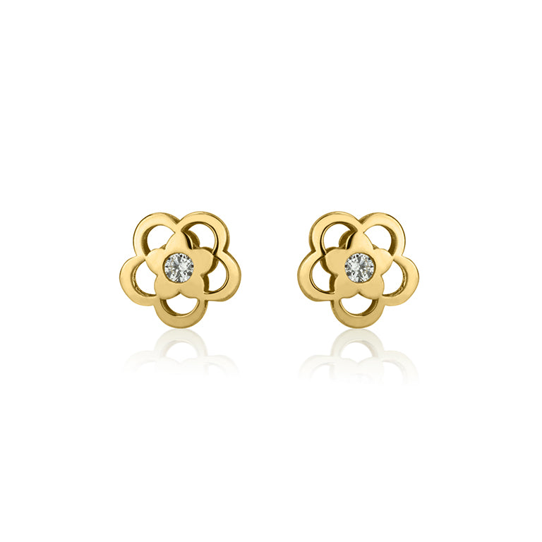 עגיל ילדות צמוד פרח אנט