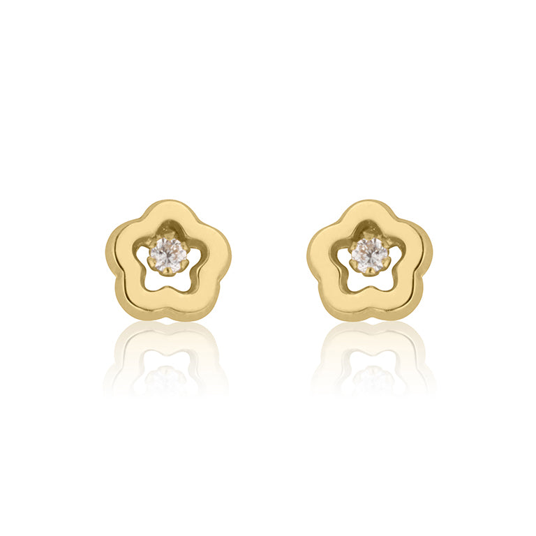 עגיל ילדות צמוד פרח אביבית