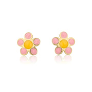 עגיל ילדות צמוד פרח רוזטה