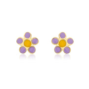 עגיל ילדות צמוד פרח איריס