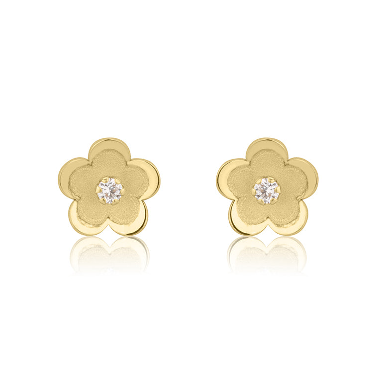 עגיל ילדות צמוד פרח דייזי