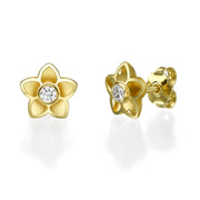 עגיל ילדות צמוד פלורי תלת ממד