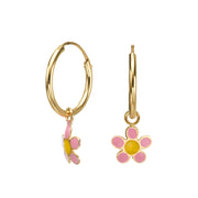 עגיל ילדות תלוי פרח סלינה