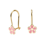 עגיל ילדות תלוי פרח לוטן