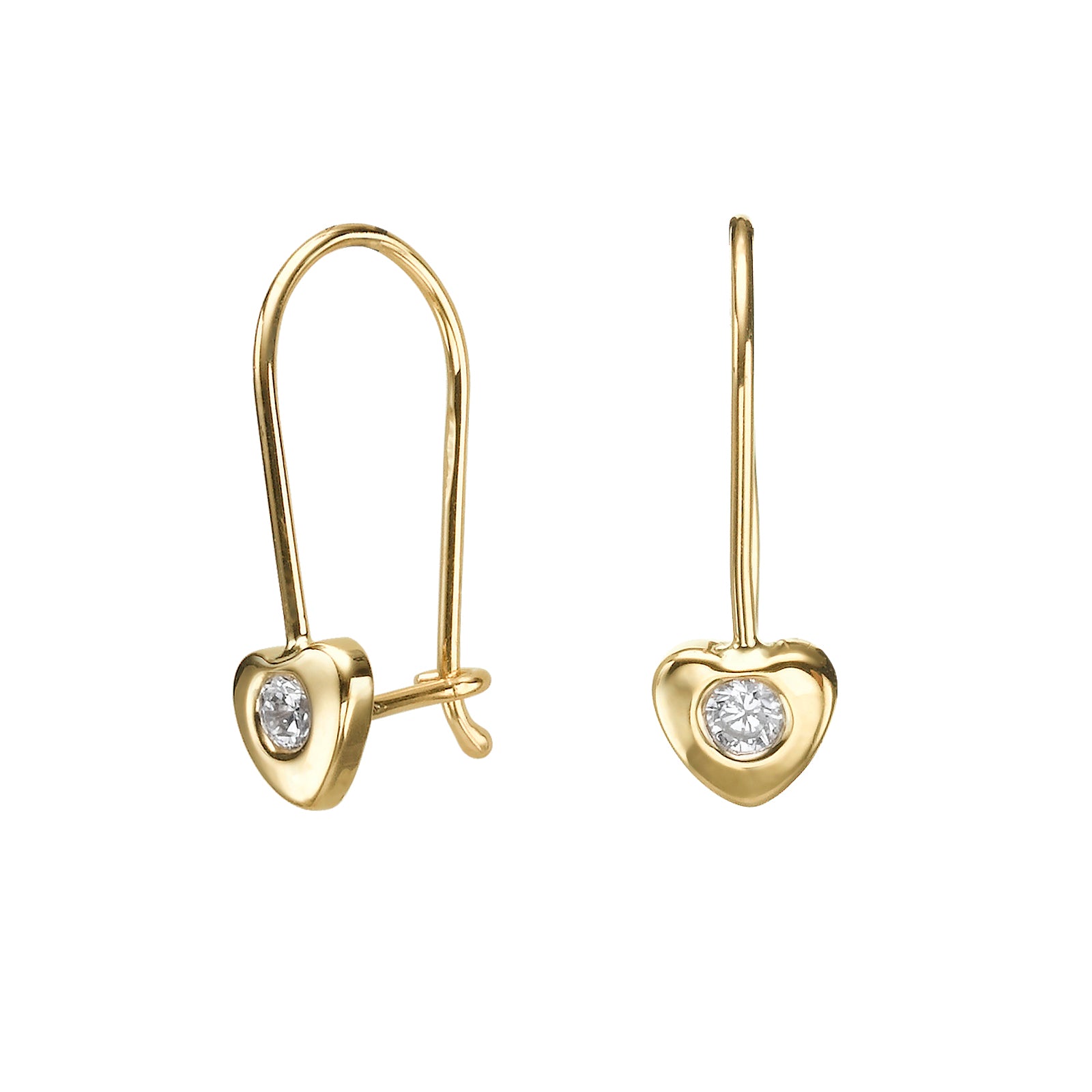 עגיל ילדות תלוי לב אריאנה