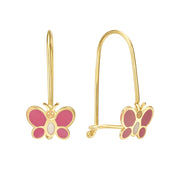 עגיל ילדות תלוי פרפר אופטימי