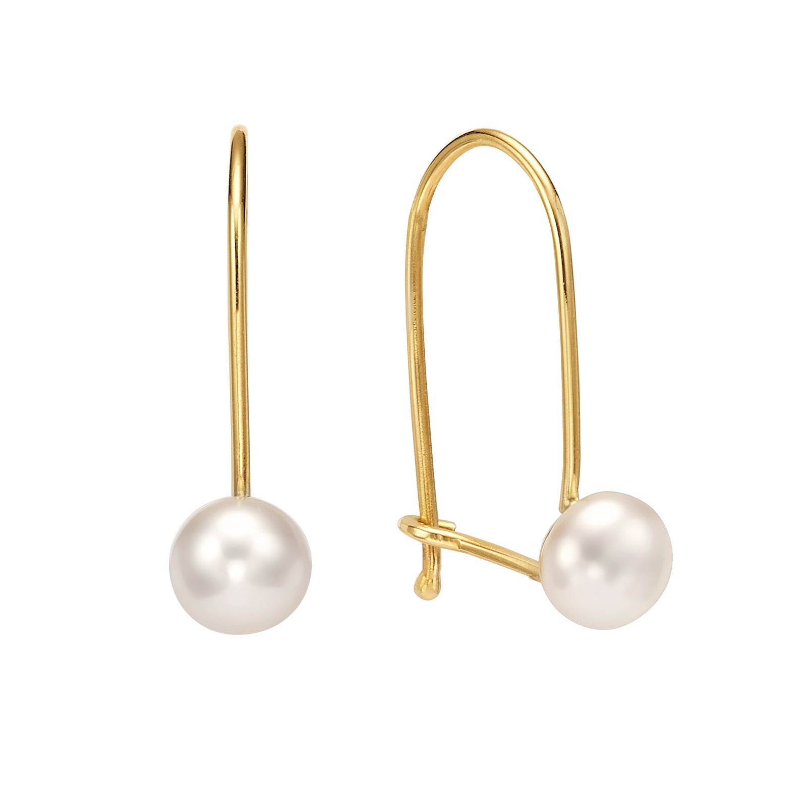 עגיל ילדות תלוי פנינה