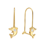 עגיל ילדות תלוי דולפין מנצנץ