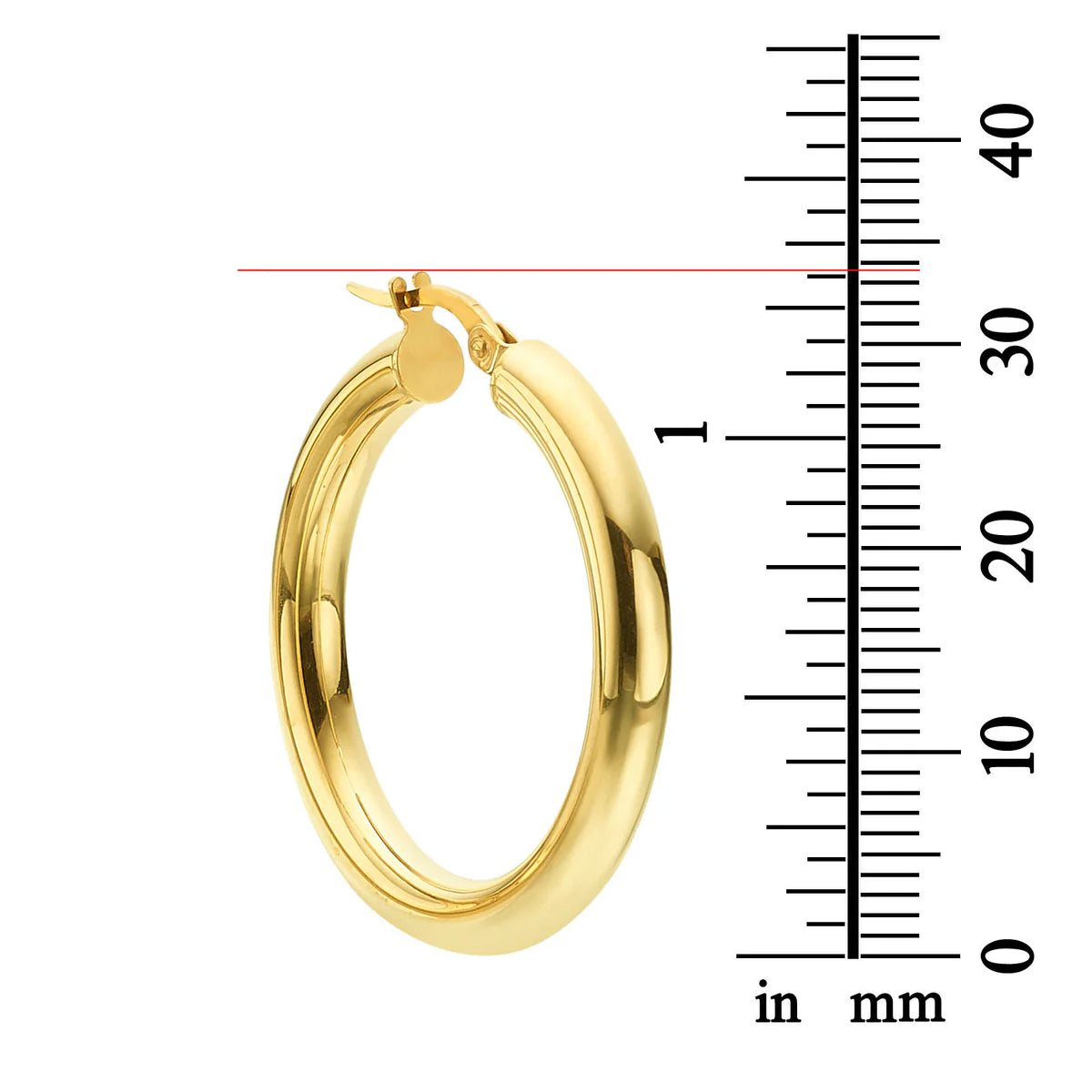 עגילי חישוק מנוף - עובי 4 - קוטר חיצוני 32