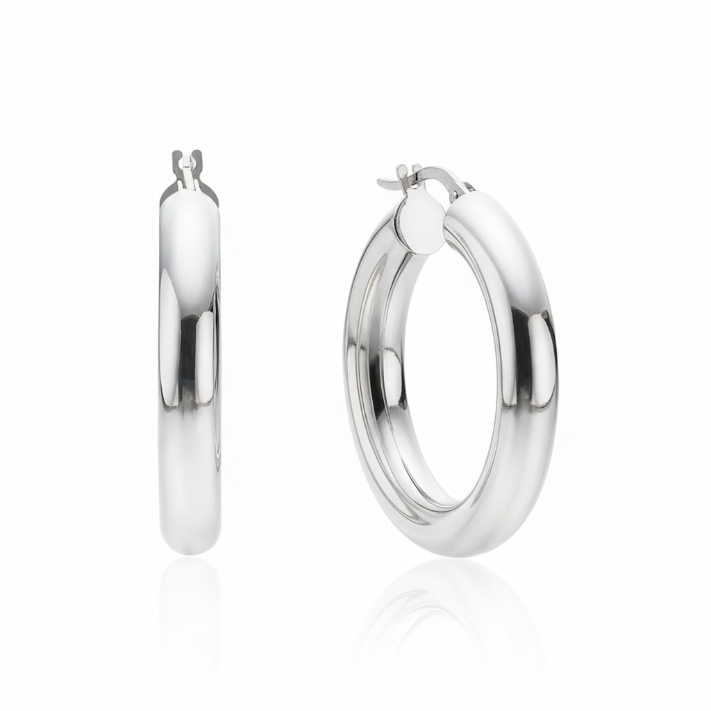 עגילי חישוק מנוף - עובי 5 - קוטר חיצוני 30