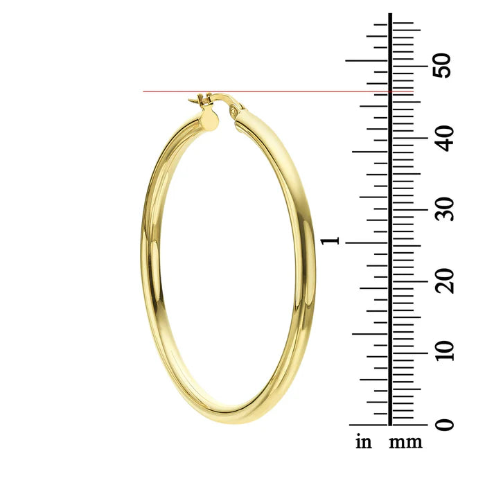 עגילי חישוק מנוף - עובי 3 - קוטר חיצוני 46