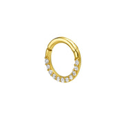 פירסינג חישוק עם זירקונים