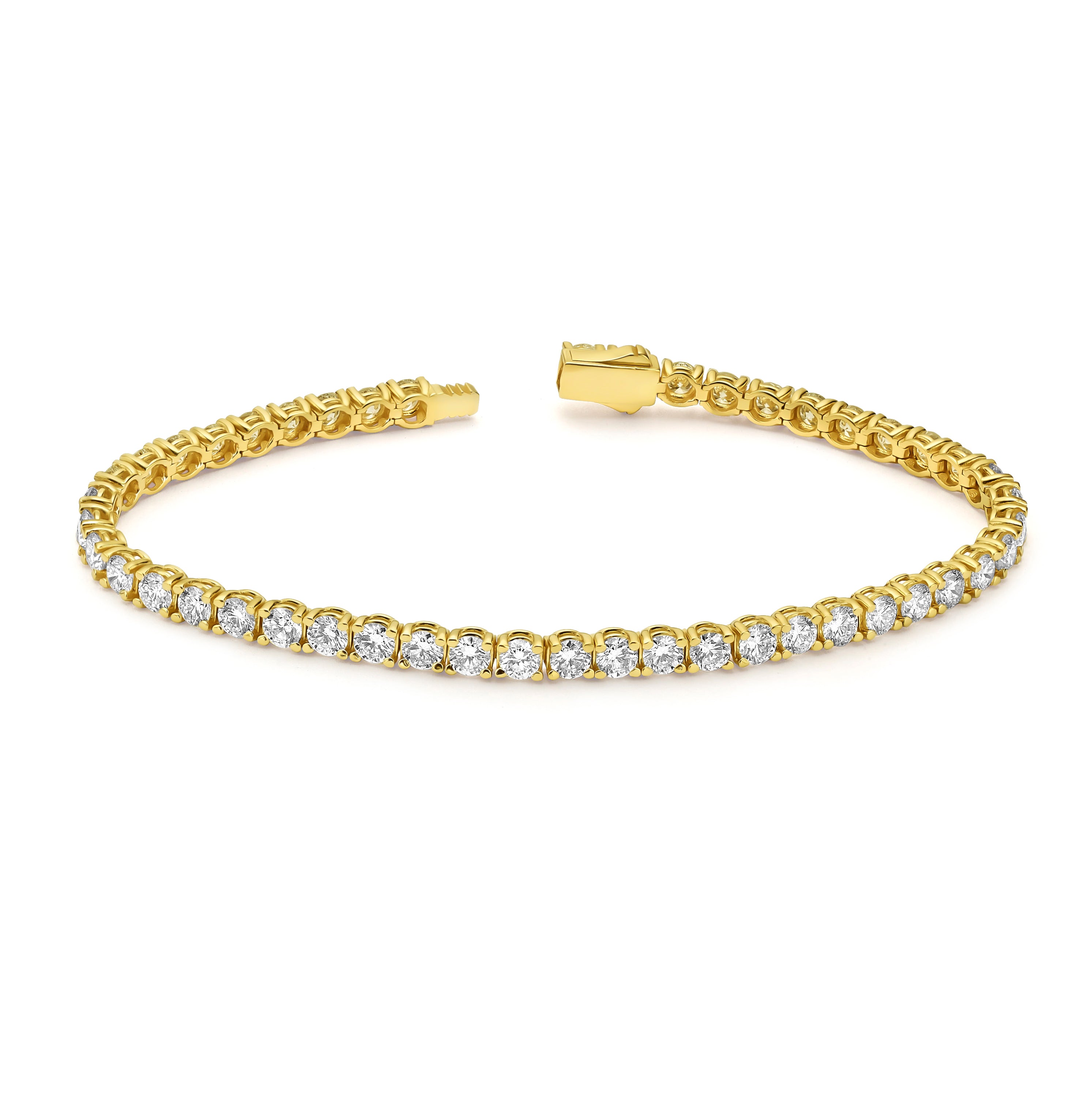 צמיד טניס משובץ יהלומי מעבדה - עגולים