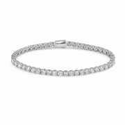 צמיד טניס משובץ יהלומי מעבדה - עגולים